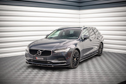 Front Ansatz V.2 für Volvo V90 Mk2 schwarz matt