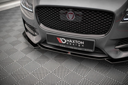 Front Ansatz V.1 für Jaguar XF R-Sport Mk2 schwarz matt