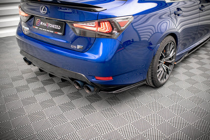 Heck Ansatz Flaps Diffusor für Lexus GS F Mk4 Facelift Carbon Look