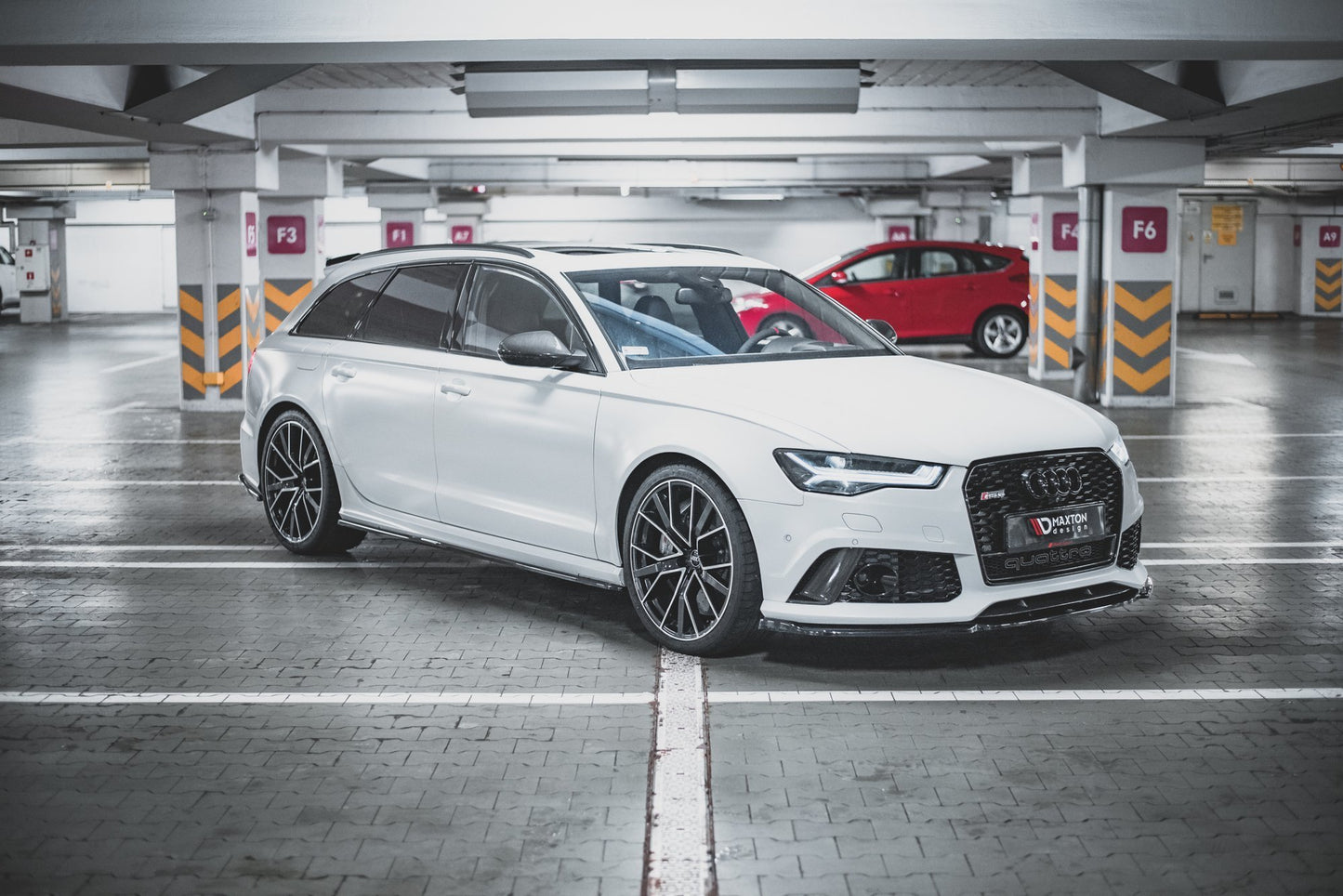 Seitenschweller Ansatz für V.2 für Audi RS6 C7 Carbon Look