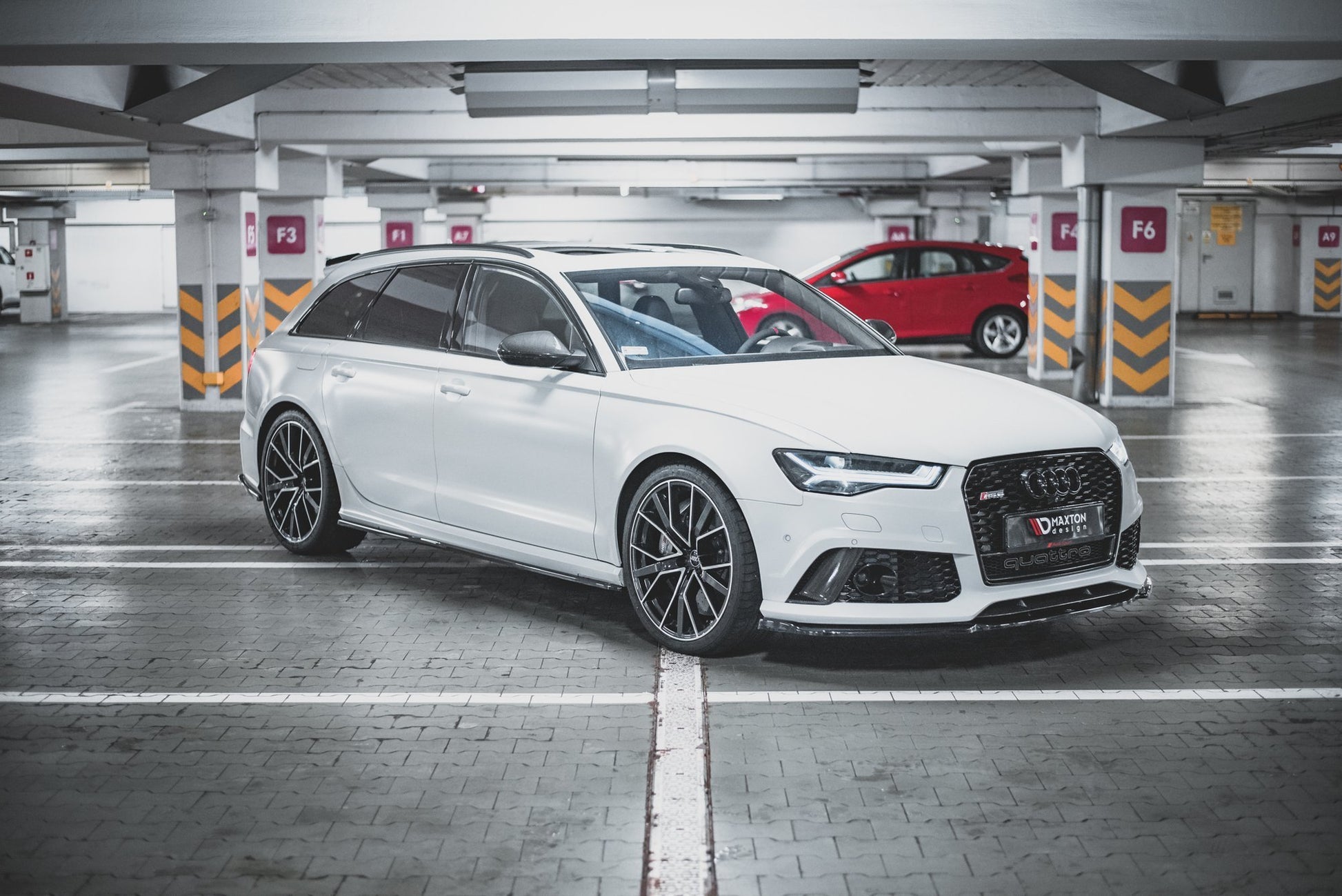 Seitenschweller Ansatz für V.2 für Audi RS6 C7 Carbon Look