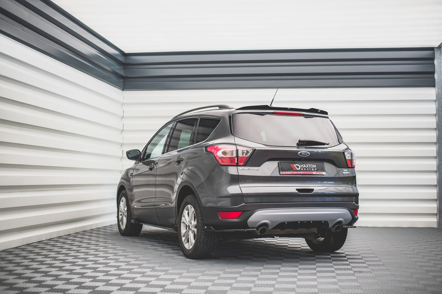 Diffusor Heck Ansatz für Ford Escape Mk3 schwarz matt