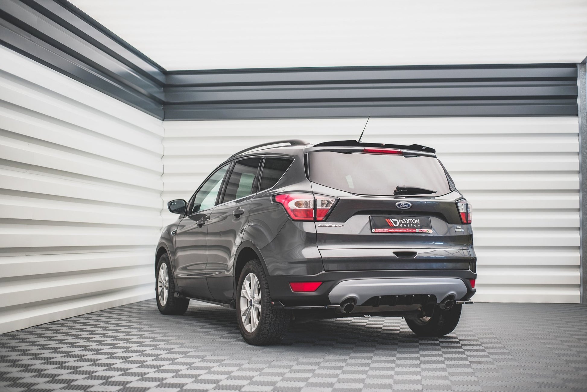 Diffusor Heck Ansatz für Ford Escape Mk3 schwarz matt