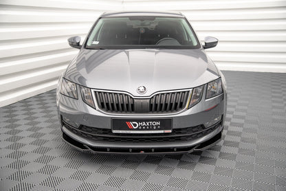 Front Ansatz V.2 für Skoda Octavia Mk3 Facelift schwarz matt