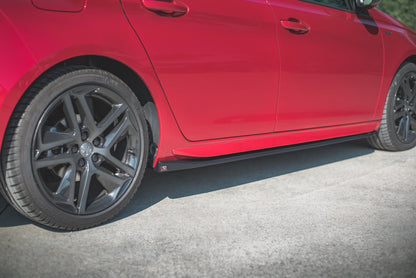 Seitenschweller Ansatz für Peugeot 308 GT Mk2 Facelift schwarz Hochglanz