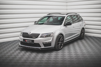 Front Ansatz V.3 für Skoda Octavia RS Mk3 schwarz matt