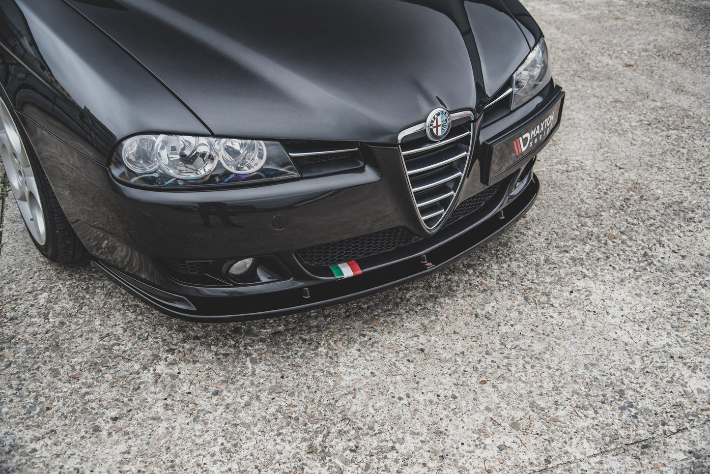 Front Ansatz für Alfa Romeo 156 Facelift schwarz Hochglanz