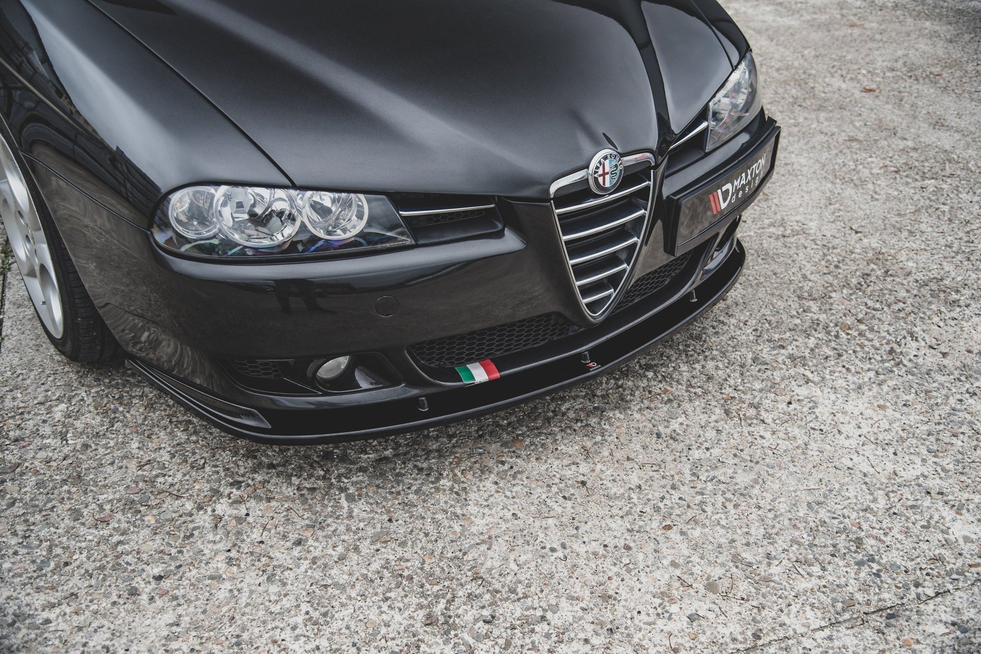 Front Ansatz für Alfa Romeo 156 Facelift schwarz Hochglanz