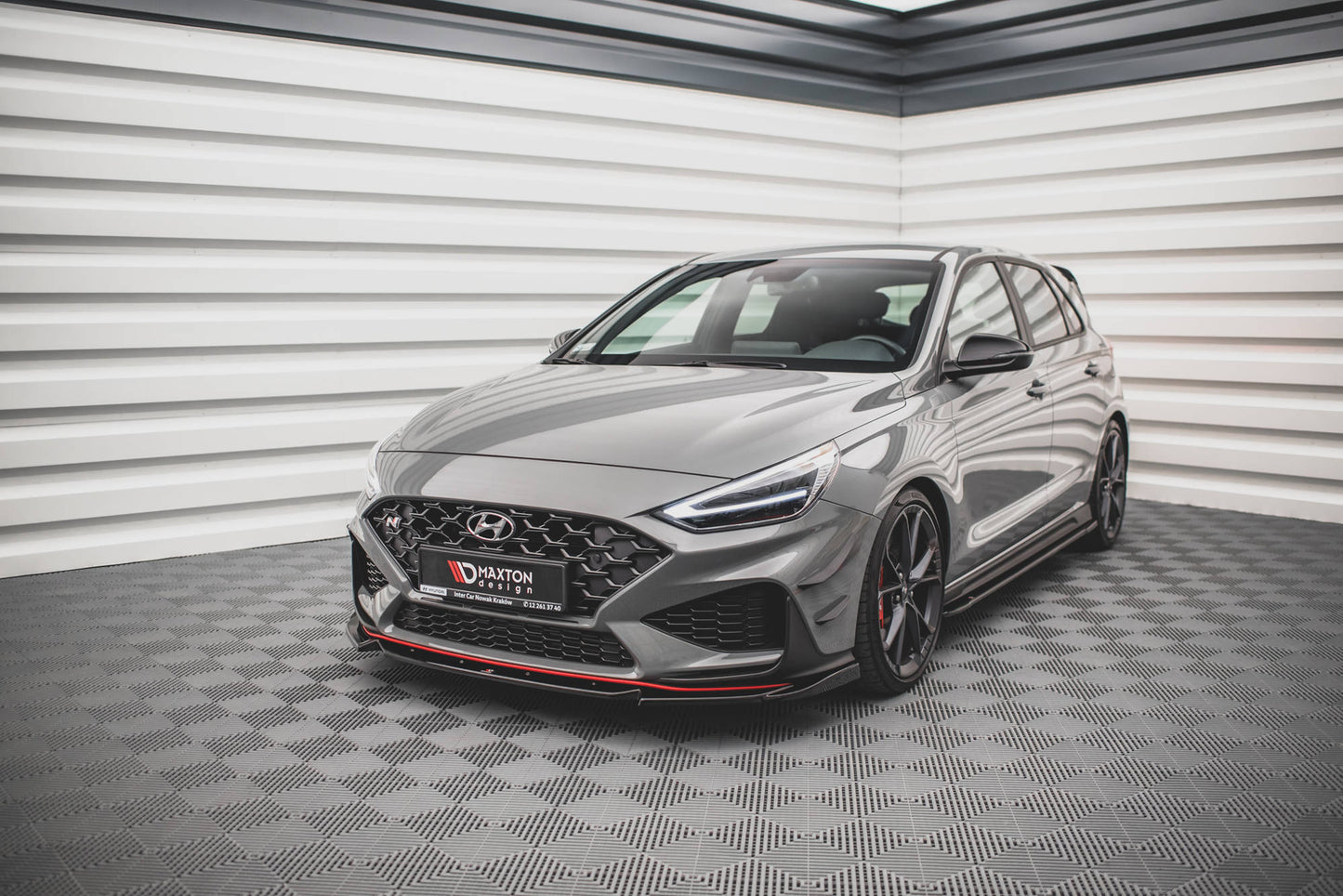 Front Ansatz V.2 für Hyundai I30 N Hatchback/Fastback Mk3 Facelift schwarz Hochglanz