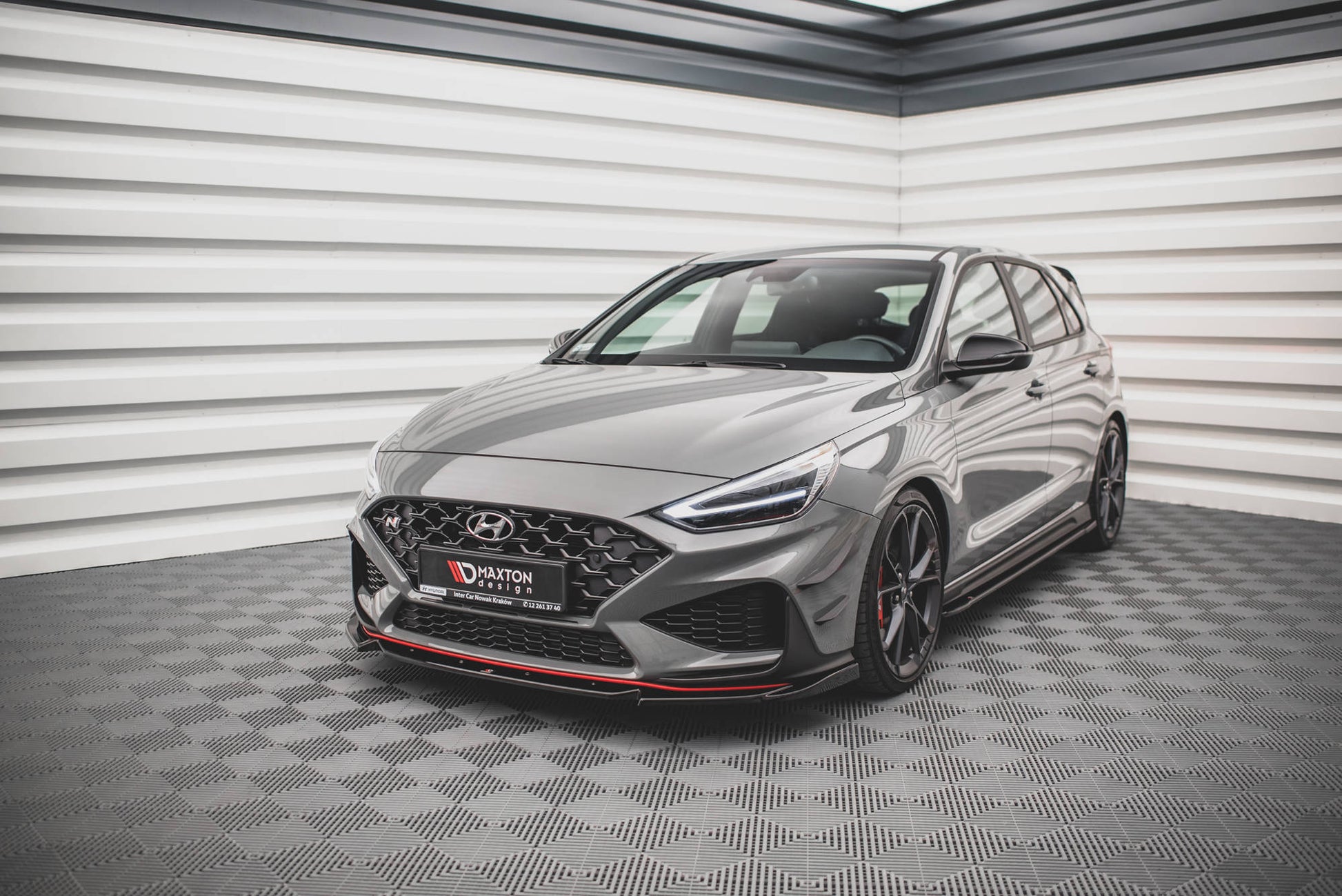 Front Ansatz V.2 für Hyundai I30 N Hatchback/Fastback Mk3 Facelift schwarz Hochglanz