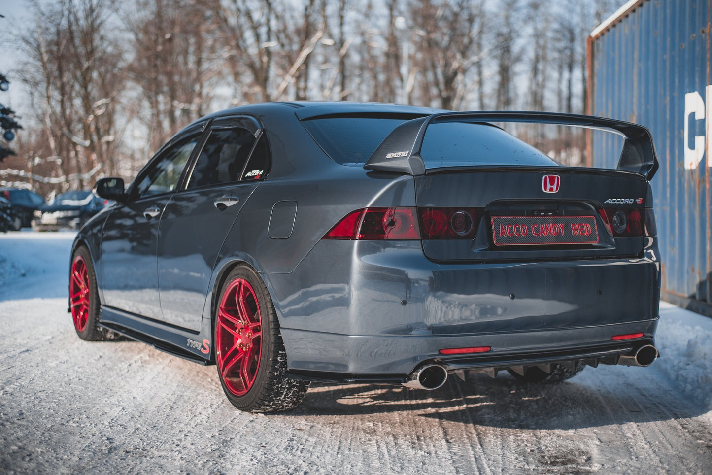 Heck Ansatz Flaps Diffusor V.2 für Honda Accord Mk7 Type-S Carbon Look