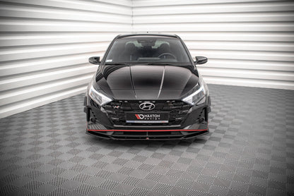Front Ansatz V.3 für Hyundai I20 N Mk3 schwarz Hochglanz