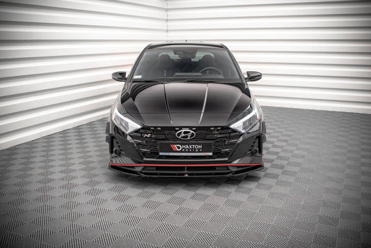Front Ansatz V.3 für Hyundai I20 N Mk3 schwarz Hochglanz