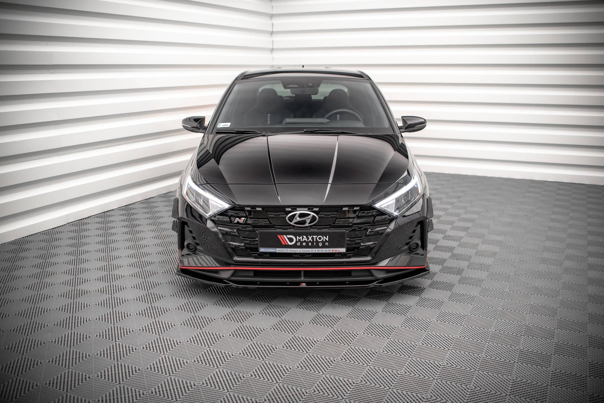 Front Ansatz V.3 für Hyundai I20 N Mk3 schwarz matt