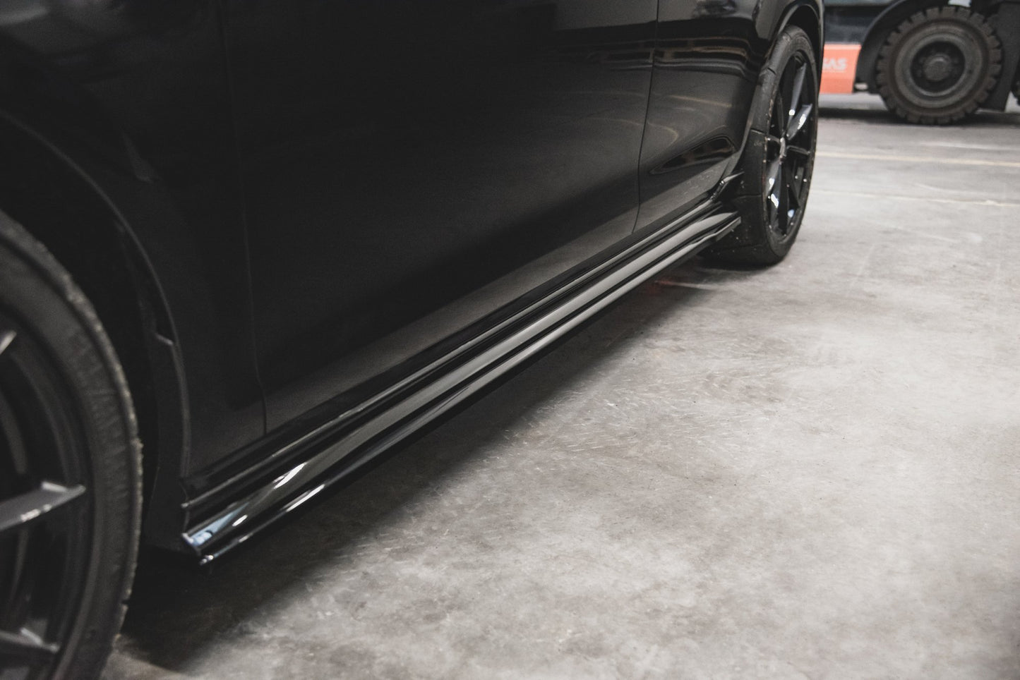 Seitenschweller Ansatz für VW Golf 7 GTI TCR  schwarz Hochglanz