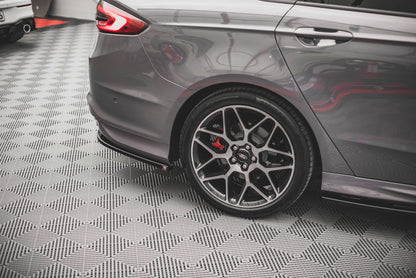 Heck Ansatz Flaps Diffusor V.1 für Ford Mondeo ST-Line Mk5 Facelift schwarz matt