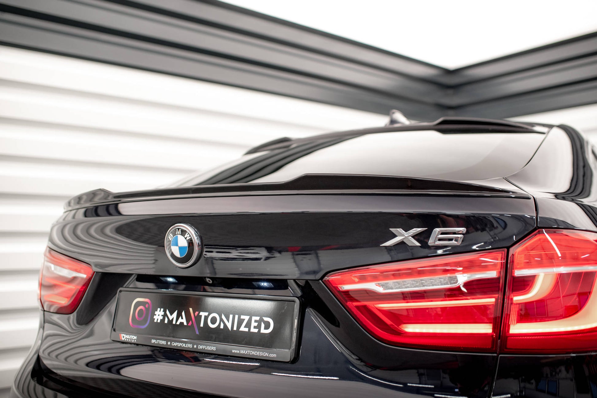 Spoiler CAP für 3D BMW X6 M-Paket F16 Carbon Look
