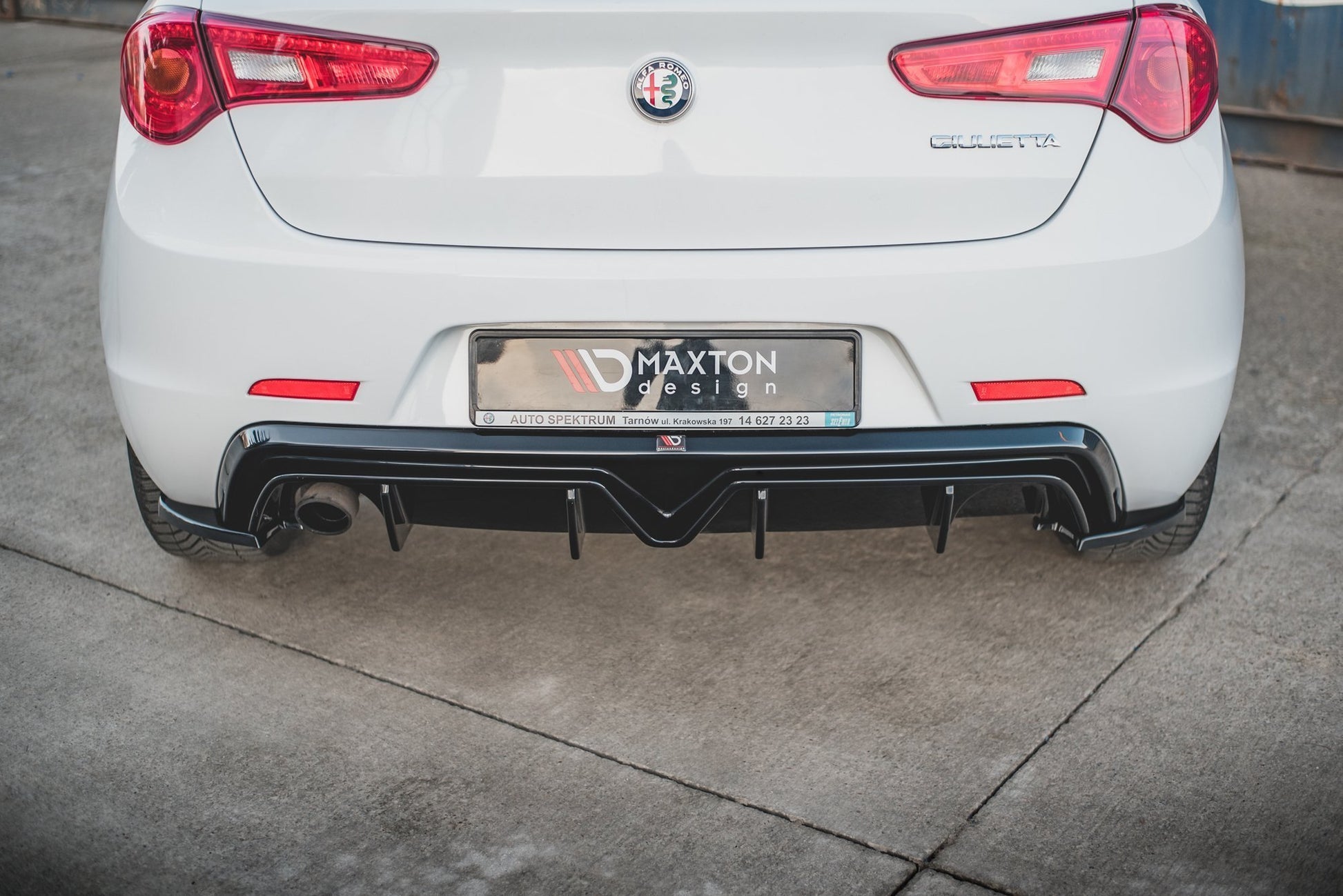 Diffusor Heck Ansatz für Alfa Romeo Giulietta Facelift (Einzelauspuffversion)