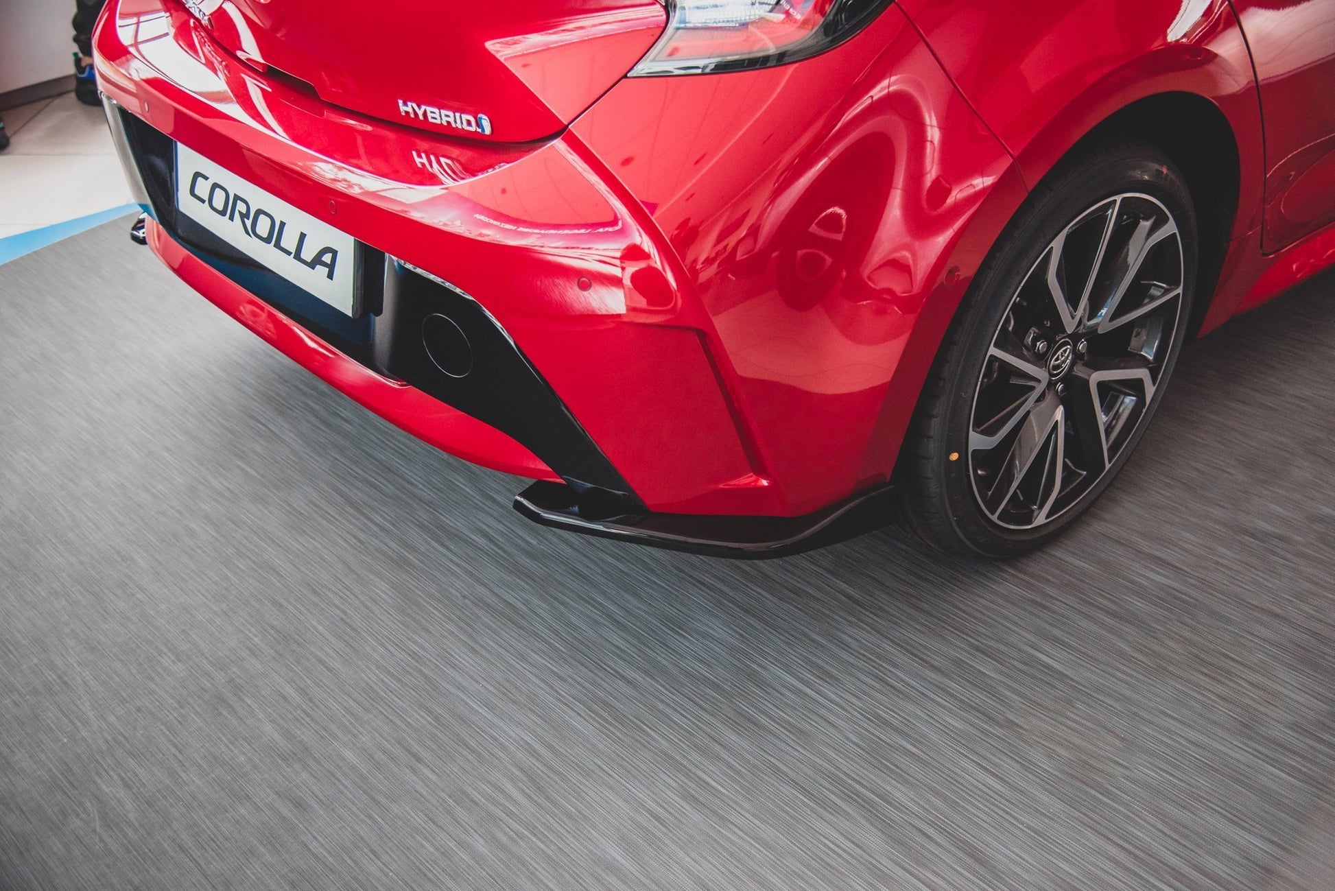 Heck Ansatz Flaps Diffusor für Toyota Corolla XII Hatchback schwarz matt