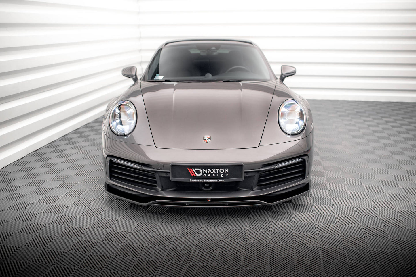 Front Ansatz für Porsche 911 Carrera 4S 992 schwarz Hochglanz
