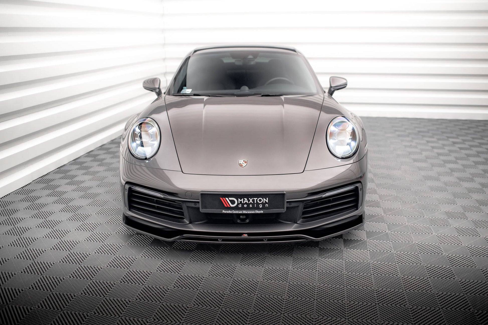 Front Ansatz für Porsche 911 Carrera 4S 992 schwarz Hochglanz