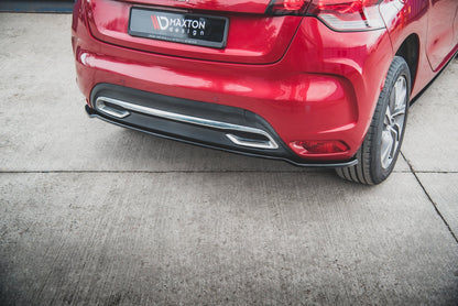 Mittlerer Diffusor Heck Ansatz für Citroen DS4 schwarz Hochglanz