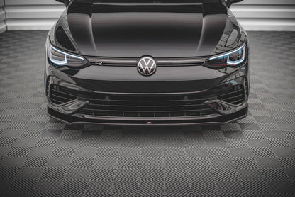 Front Ansatz V.3 für Volkswagen Golf R Mk8 schwarz matt