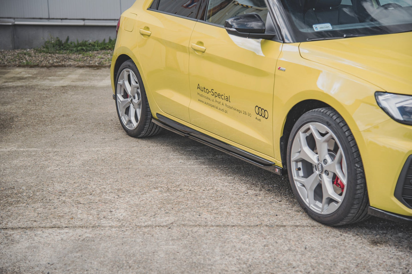 Seitenschweller Ansatz für Audi A1 S-Line GB schwarz matt
