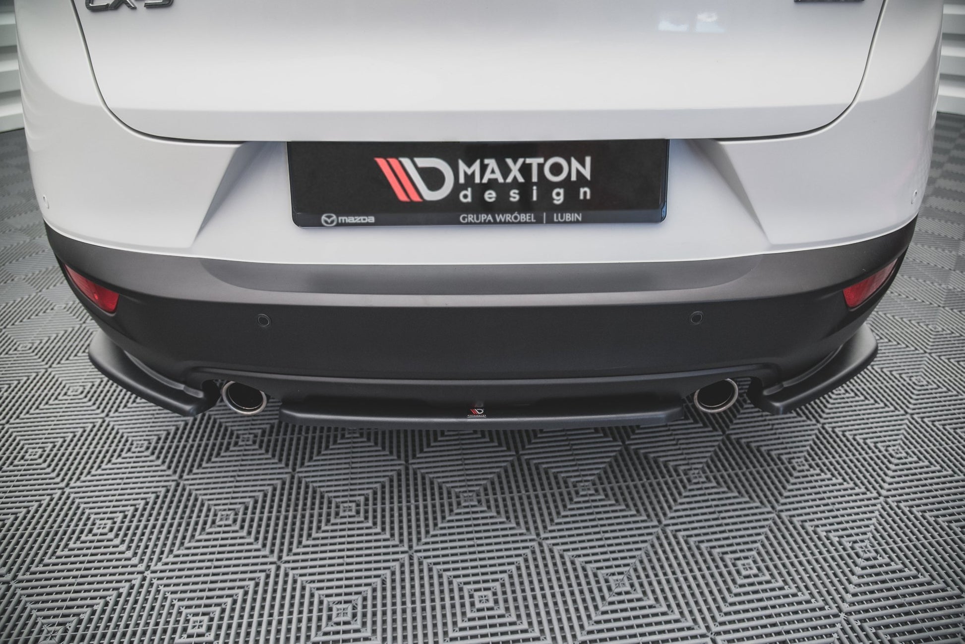 Mittlerer Diffusor Heck Ansatz für Mazda CX-3  schwarz matt