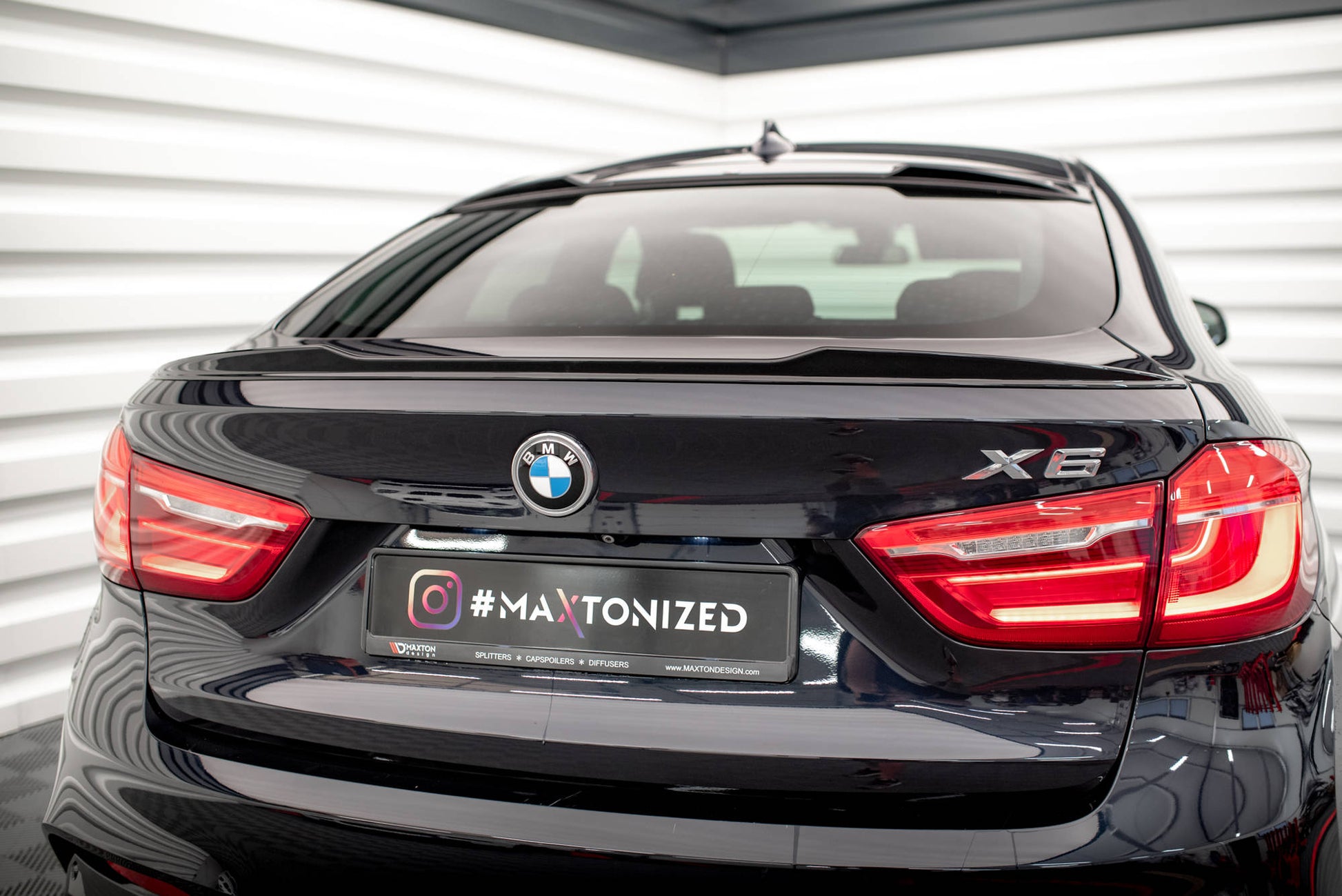Spoiler CAP für 3D BMW X6 M-Paket F16 schwarz matt