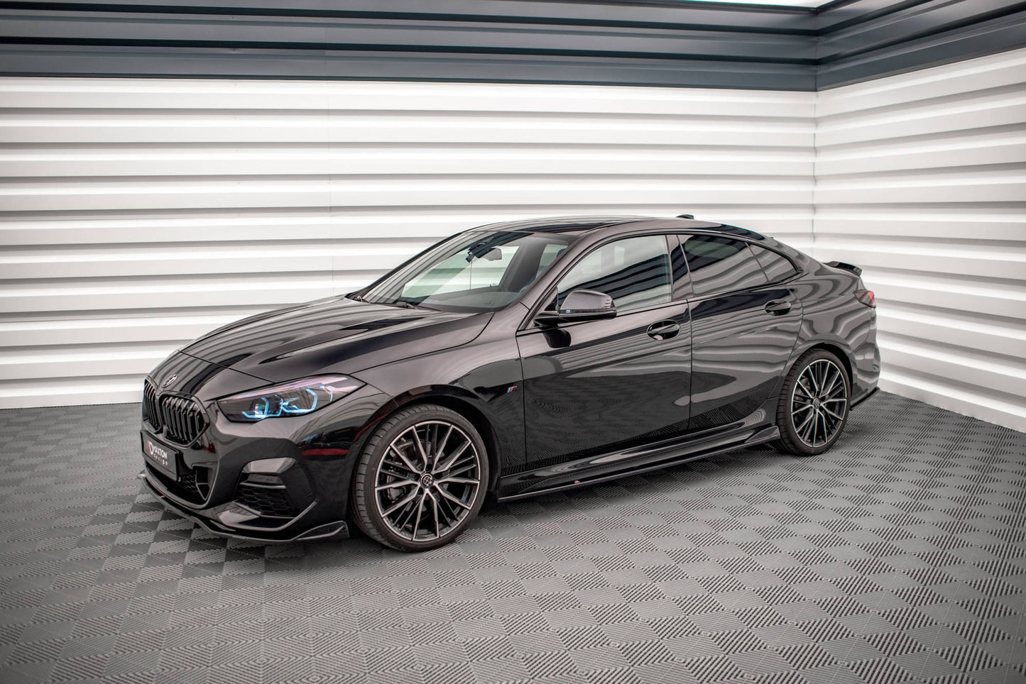 Seitenschweller Ansatz für V.2 für BMW 2 Gran Coupe M-Paket / M235i F44 schwarz matt