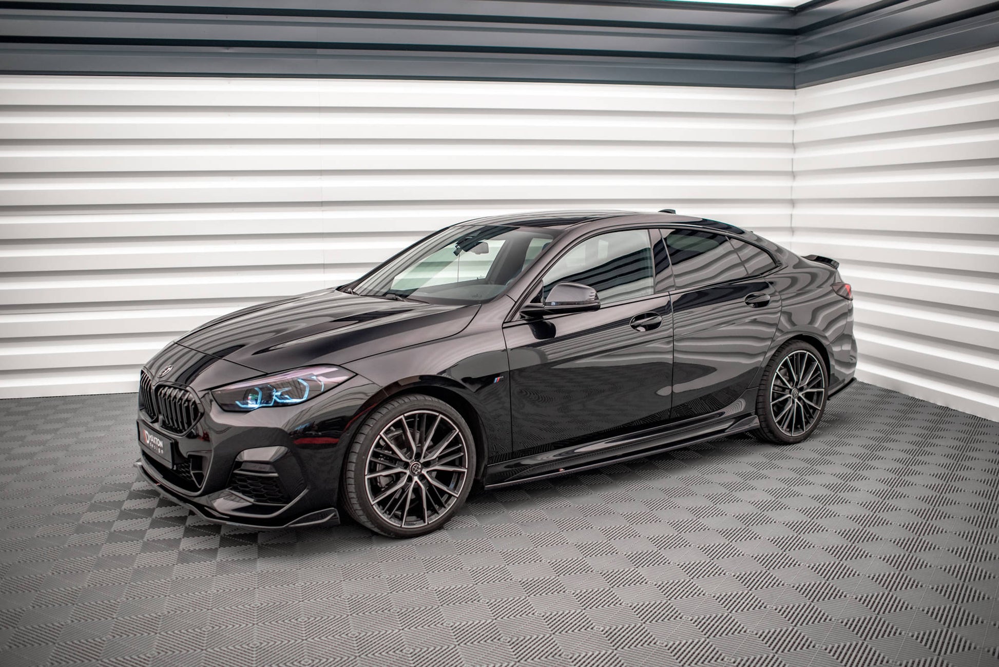 Seitenschweller Ansatz für V.2 für BMW 2 Gran Coupe M-Paket / M235i F44 schwarz matt