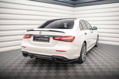 Spoiler CAP für Mercedes-Benz E Limousine AMG-Line W213 Facelift schwarz Hochglanz