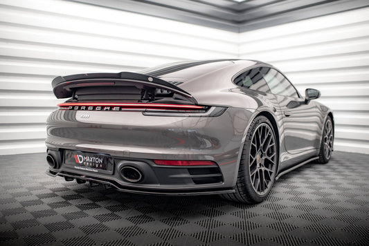Mittlerer Diffusor Heck Ansatz DTM Look für Porsche 911 Carrera 4S 992 schwarz Hochglanz
