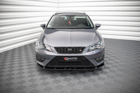 Front Ansatz V.1 für Seat Leon FR / Cupra Mk3 schwarz Hochglanz