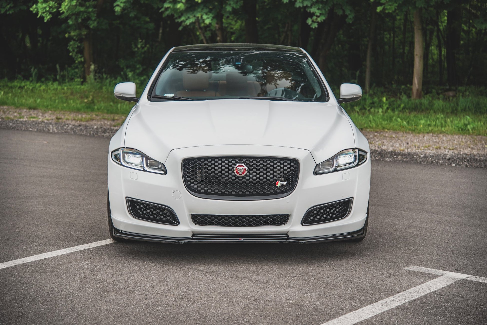 Front Ansatz für Jaguar XJ X351 Facelift schwarz Hochglanz