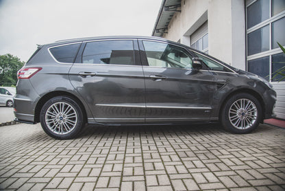 Seitenschweller Ansatz für Ford S-Max Mk2 Facelift schwarz matt