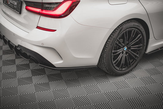 Heck Ansatz Flaps Diffusor V.2 für BMW 3er G20 / G21 M-Paket Carbon Look