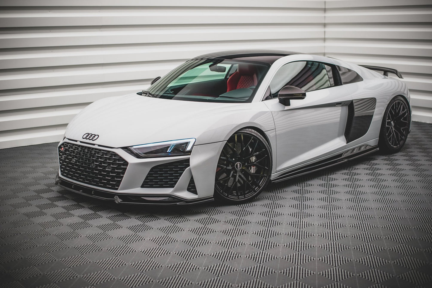 Seitenschweller Ansatz für Audi R8 Mk2 Facelift schwarz matt
