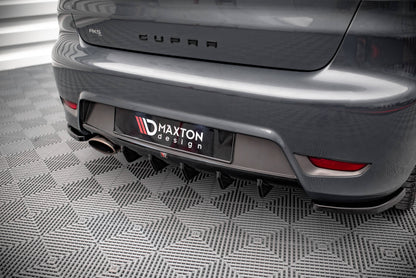 Diffusor Heck Ansatz für Seat Ibiza Cupra Mk3 schwarz matt