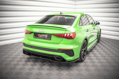 Mittlerer Diffusor Heck Ansatz für Audi RS3 Limousine 8Y schwarz matt