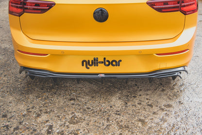 Diffusor Heck Ansatz für VW Golf 8 schwarz matt