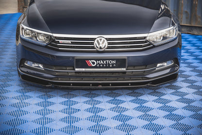 Front Ansatz V.1 für Volkswagen Passat B8 schwarz Hochglanz