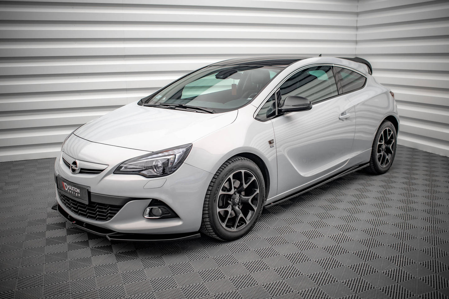 Seitenschweller Ansatz für Opel Astra GTC OPC-Line J schwarz matt