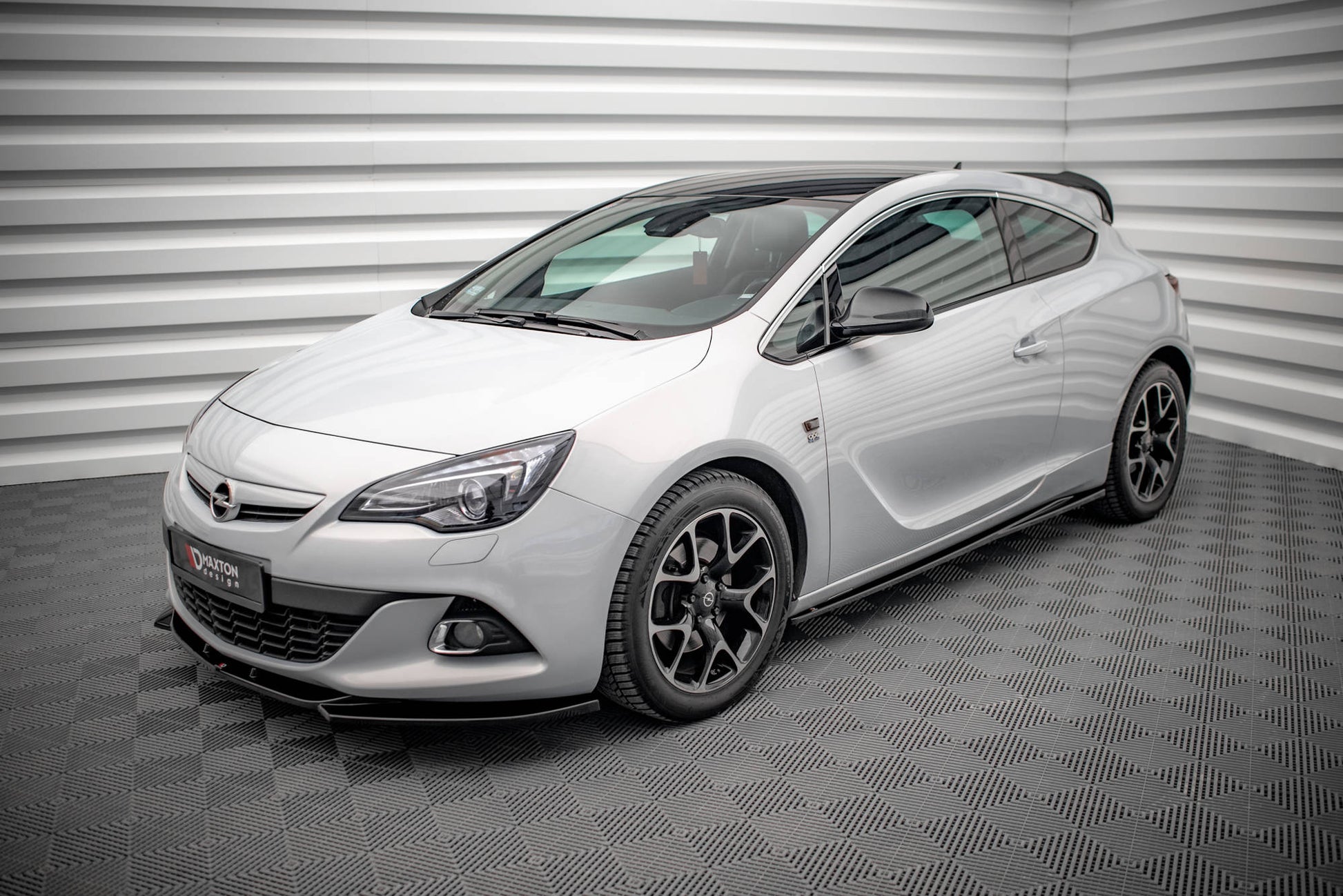 Seitenschweller Ansatz für Opel Astra GTC OPC-Line J schwarz matt