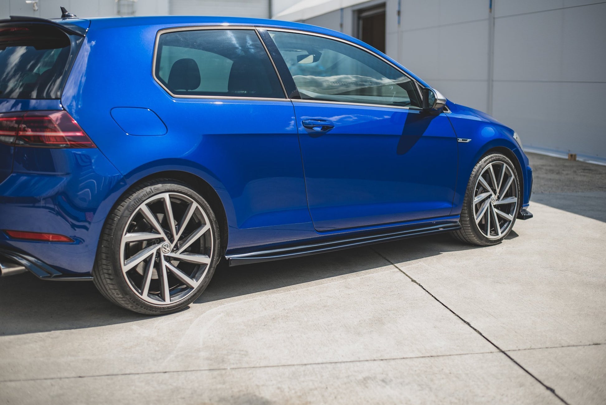 Seitenschweller Ansatz für V.4 VW Golf 7 R / R-Line Facelift schwarz matt