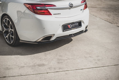 Mittlerer Diffusor Heck Ansatz für Opel Insignia Mk. 1 OPC Facelift schwarz matt