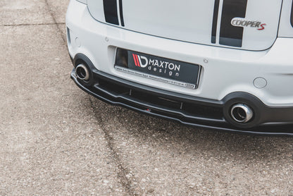 Mittlerer Diffusor Heck Ansatz für Mini Countryman Mk1 JCW schwarz Hochglanz