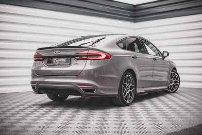 Heck Ansatz Flaps Diffusor V.1 für Ford Mondeo ST-Line Mk5 Facelift schwarz matt
