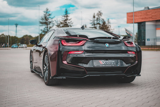 Mittlerer Diffusor Heck Ansatz für BMW i8 schwarz matt